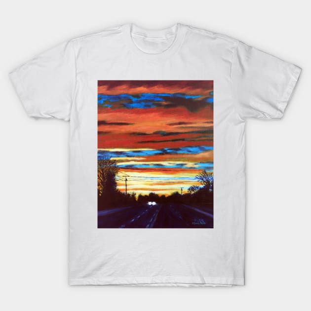 'SUNSET OVER REA ROAD' T-Shirt by jerrykirk